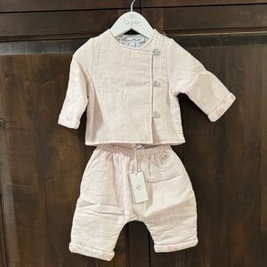 Tartine et Chocolat Pink/floral Baby Set size 6 months New Adorable